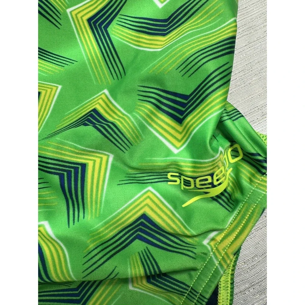 Speedo Womens One Piece Swimsuit Size 28 Vibrant Lime Athletic Fit New